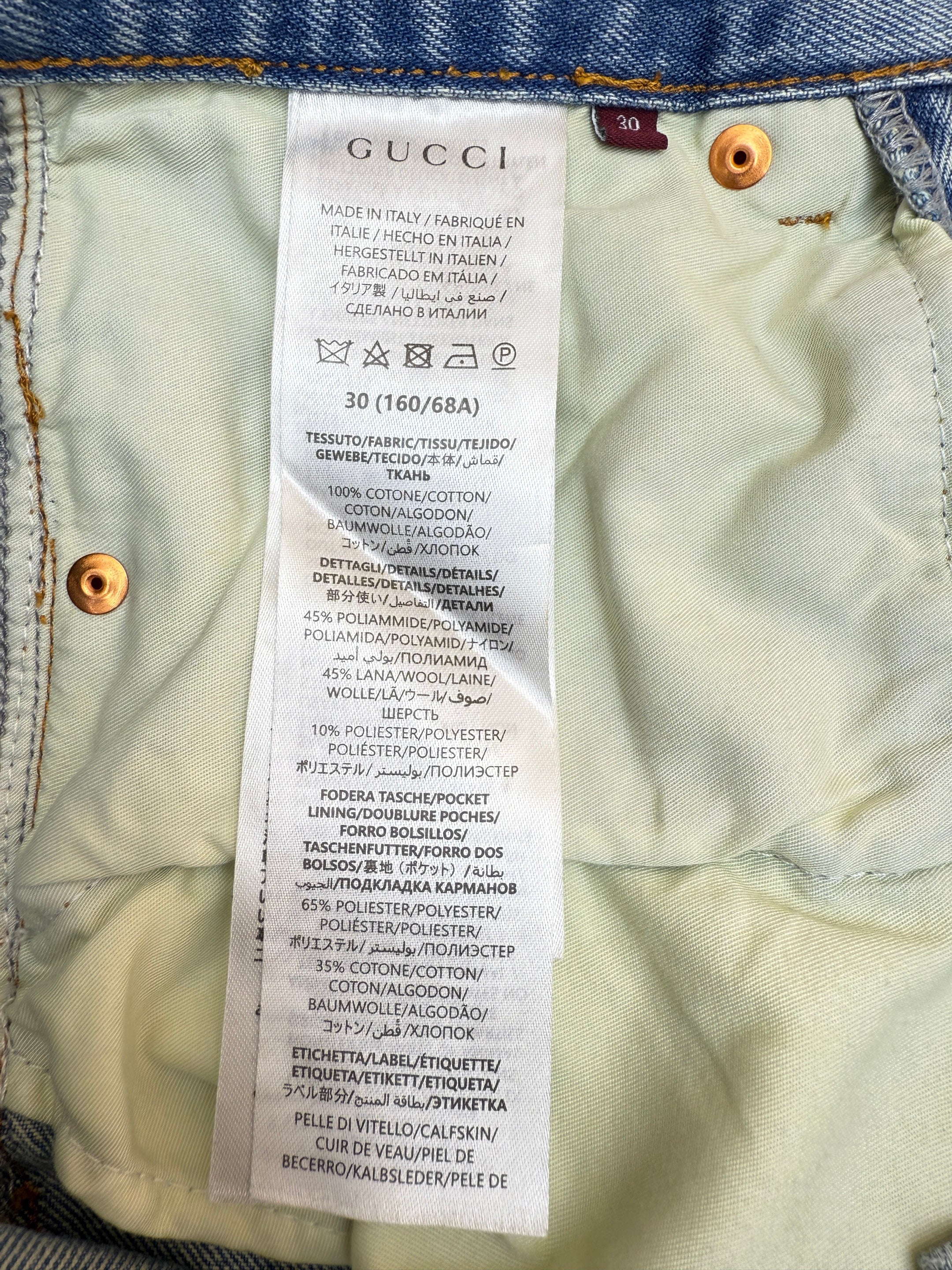 Gucci Patchwork Denim Pants