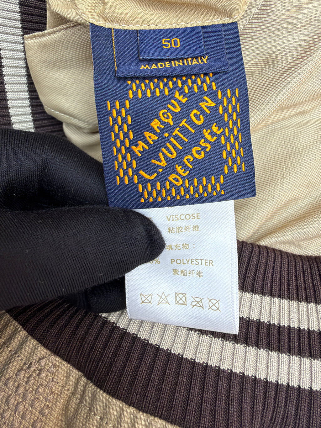 LV 1AHBZG Monogram Embroidered Varsity Blouson