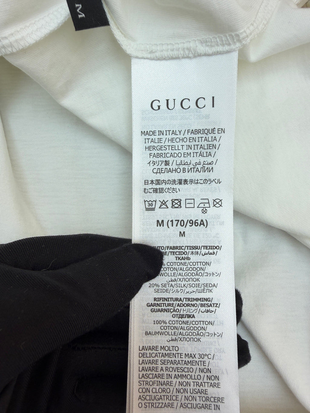 Gucci Silk Blend Jersey T-Shirt With Print