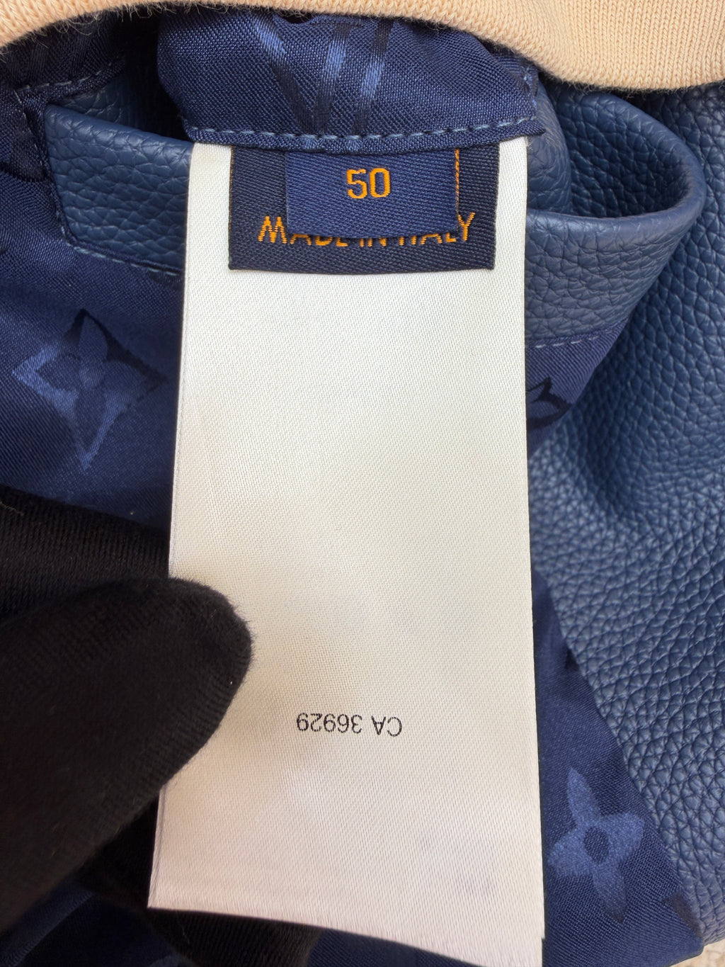 LV 1AK6V4 Sporty Leather Track Top