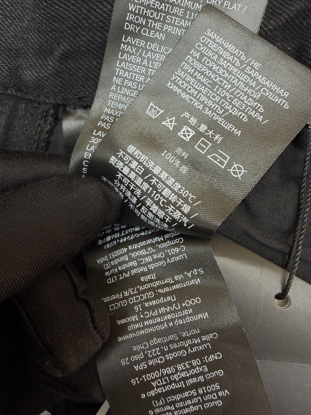 Gucci Cotton Denim Pants With Web Insert
