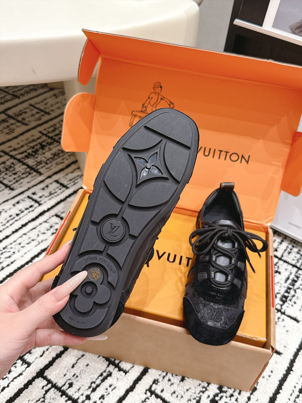 LV Sneakerina Sneaker in Semi-Transparent Mesh