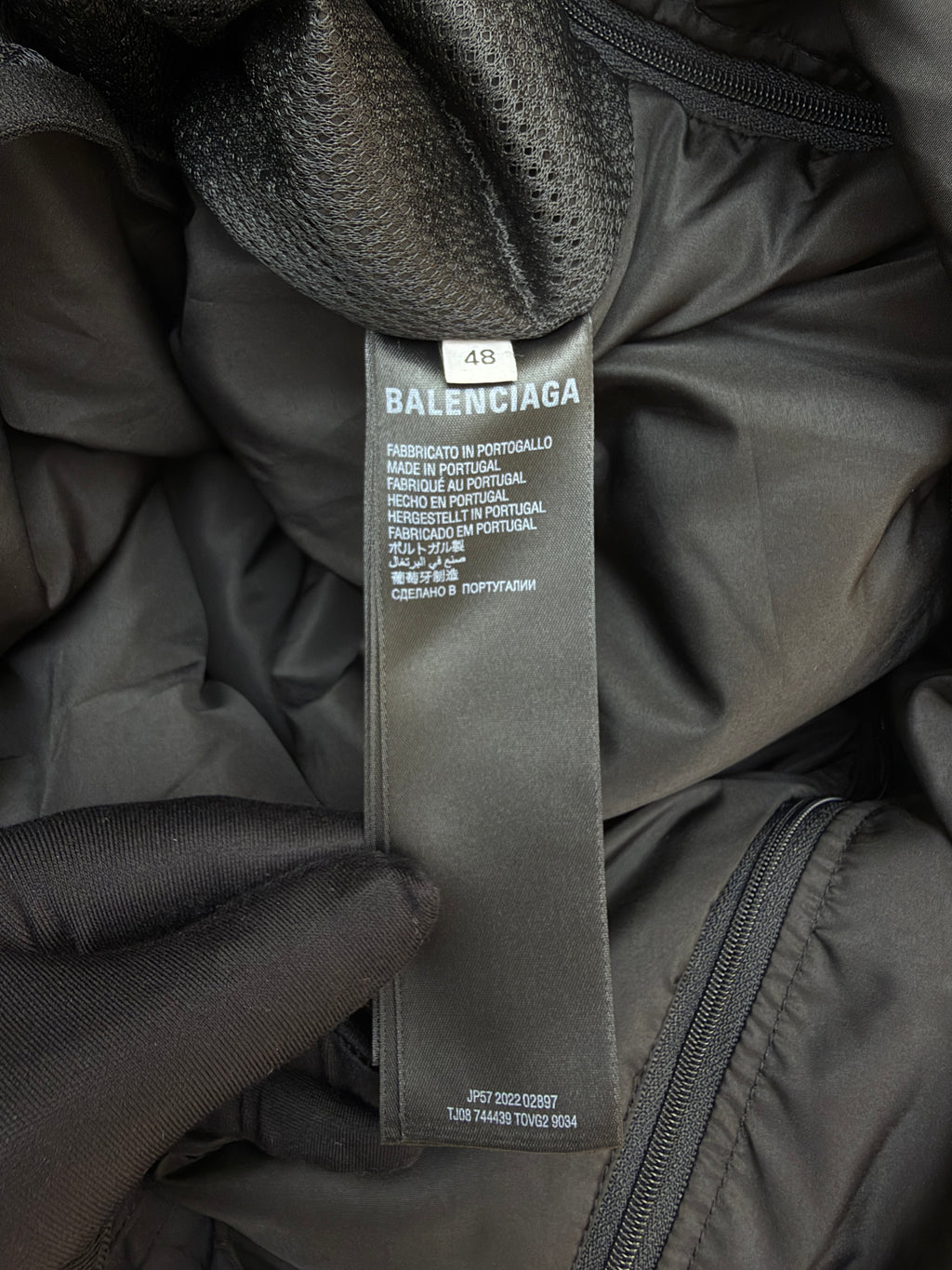 Balenciaga Oversized Distressed Cotton-ripstop Hooded Bomber Jacket