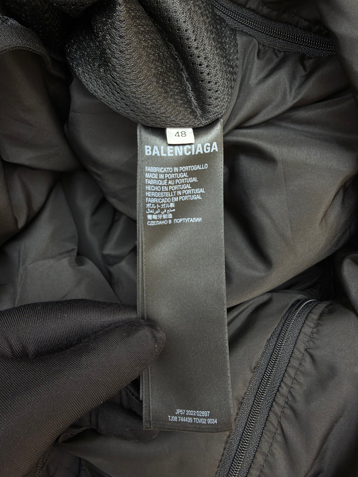 Balenciaga Oversized Distressed Cotton-ripstop Hooded Bomber Jacket