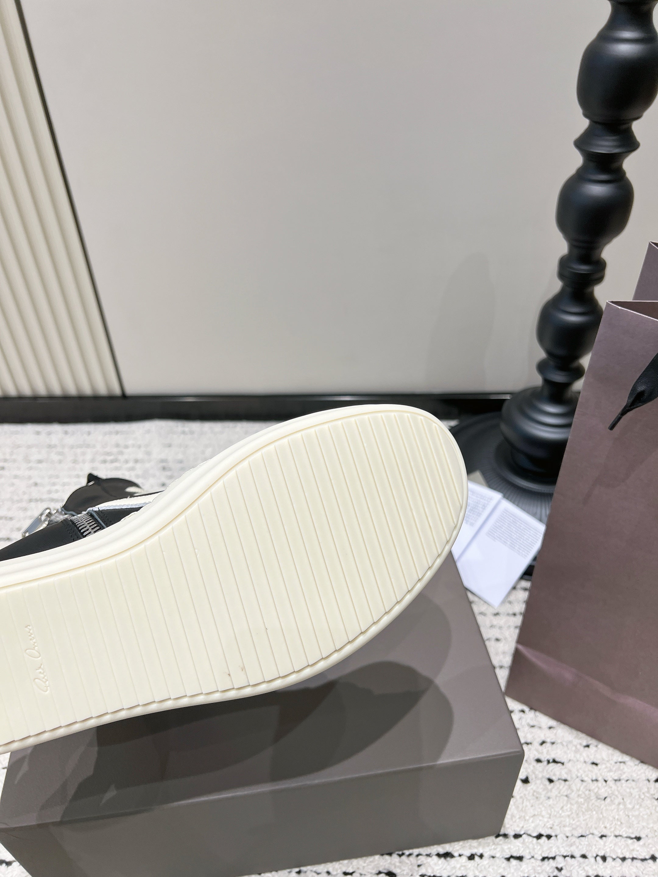 Rick Owens Geobasket Leather Sneakers