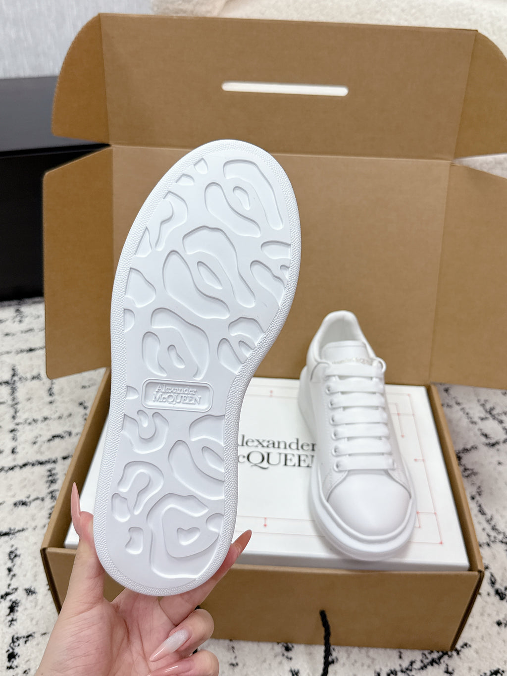 Alexander McQueen Oversized Sneaker in Calf Leather