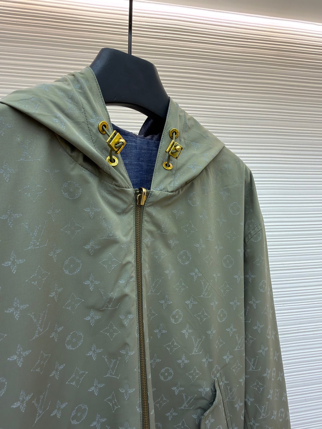 LV 1AKOFQ Reversible Monogram Reflective Windbreaker
