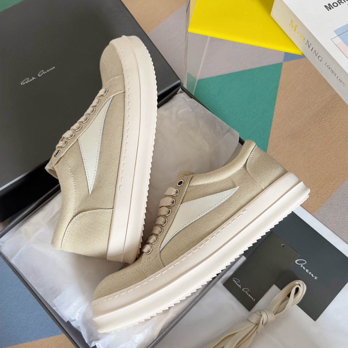 Rick Owens DRKSHDW Temple Vintage Low Sneakers in Canvas