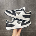 Prada Downtown Leather Low Top Sneakers