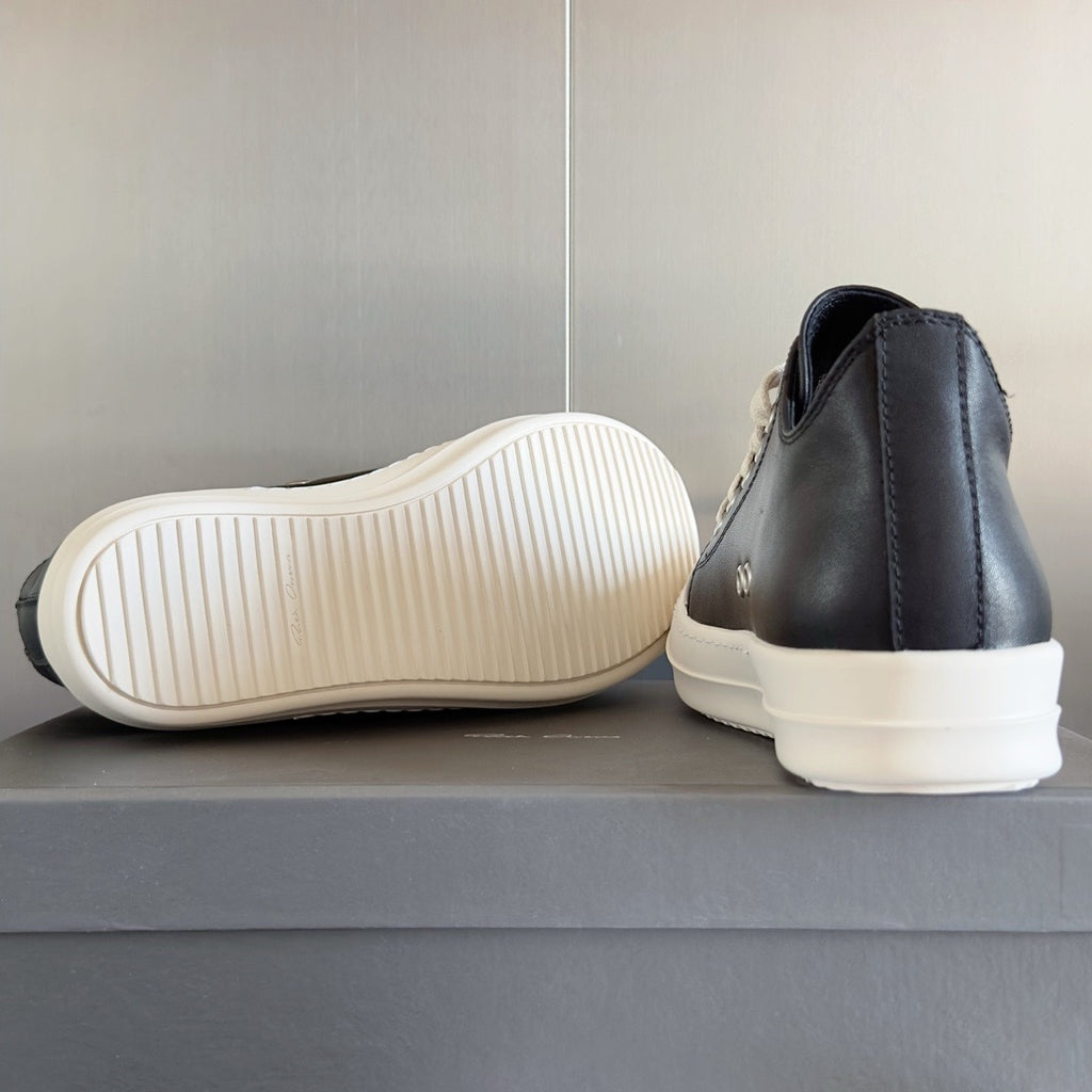 Rick Owens Lace-Up Low Sneakers in Calf