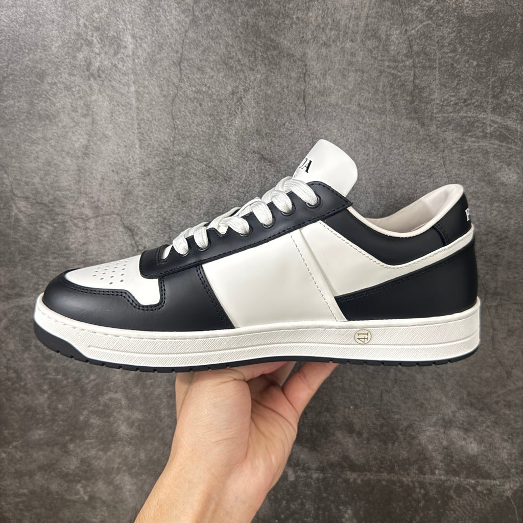 Prada Downtown Leather Low Top Sneakers