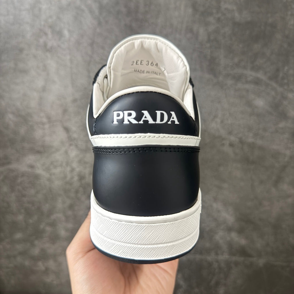Prada Downtown Leather Low Top Sneakers