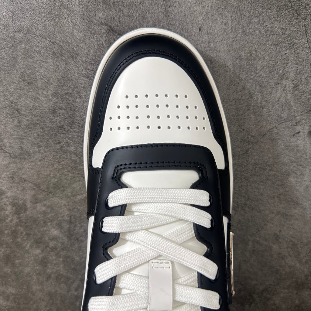 Prada Downtown Leather Low Top Sneakers
