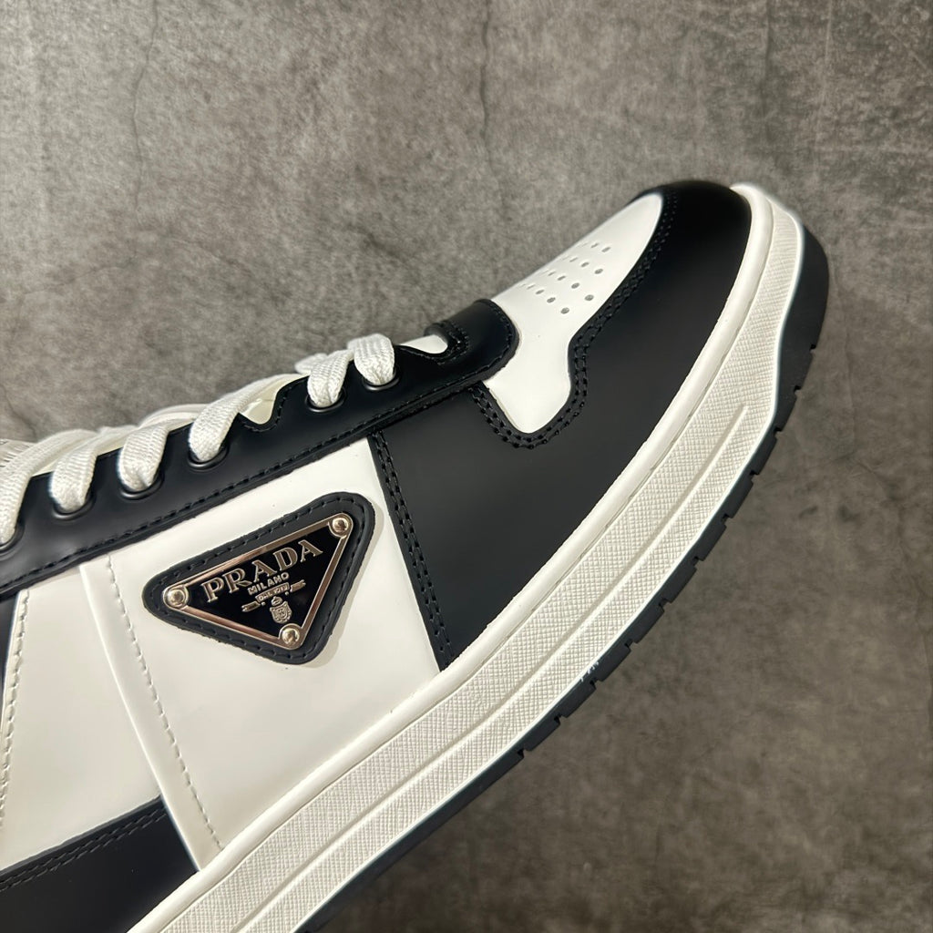 Prada Downtown Leather Low Top Sneakers