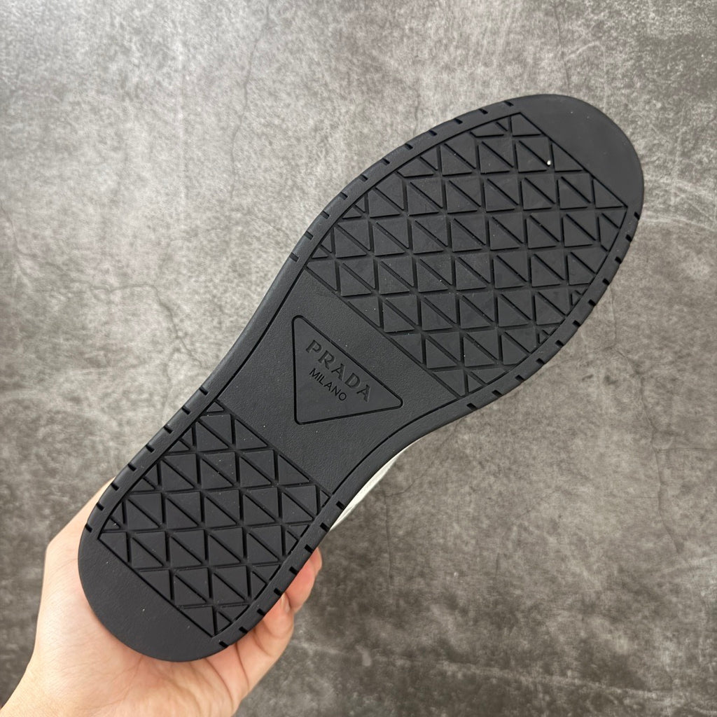 Prada Downtown Leather Low Top Sneakers