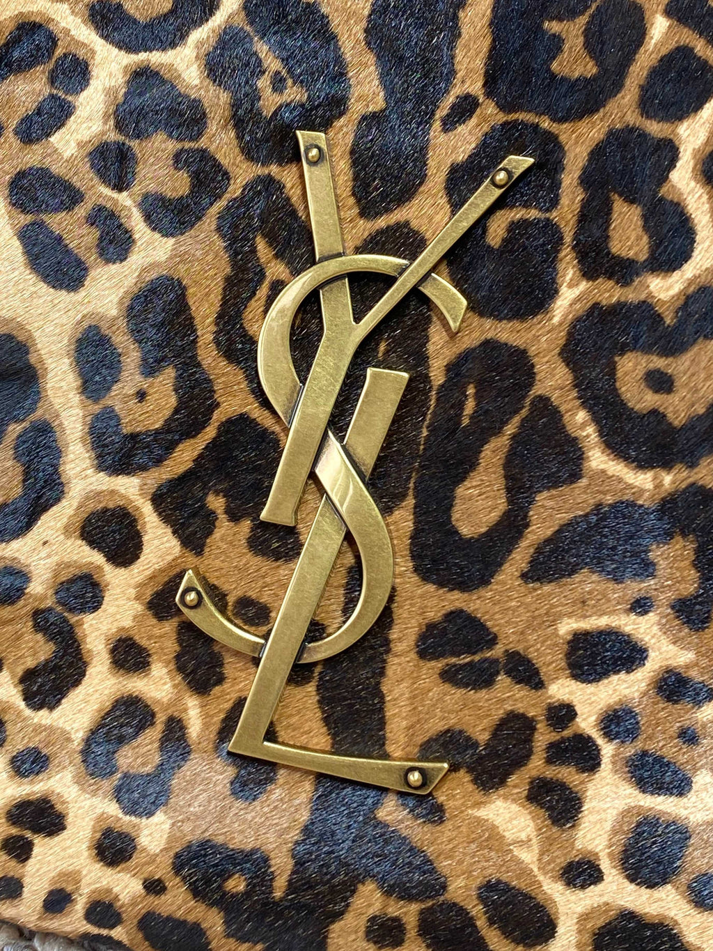 Saint Laurent Le 5 A 7 Bea In Pony Hair Leather Leopard