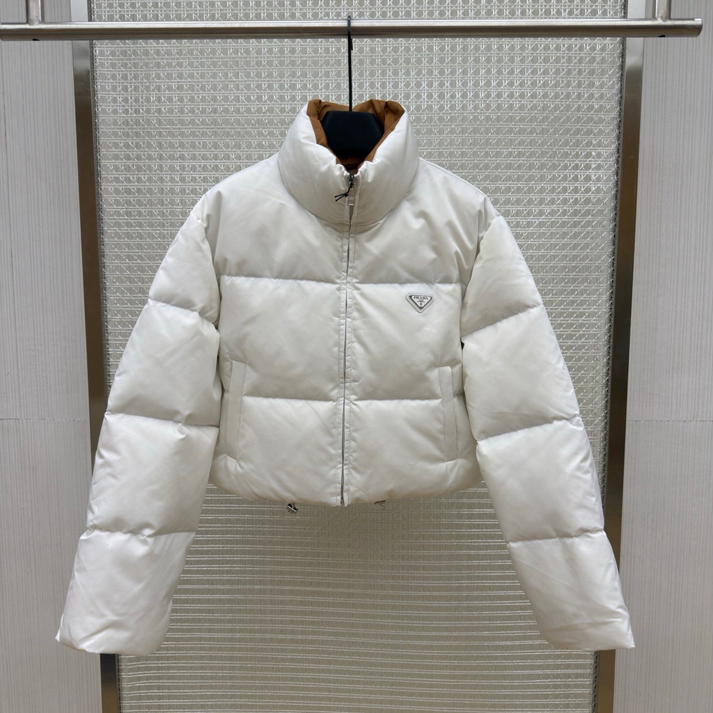 Prada Re-Nylon Cropped Convertible Down Jacket