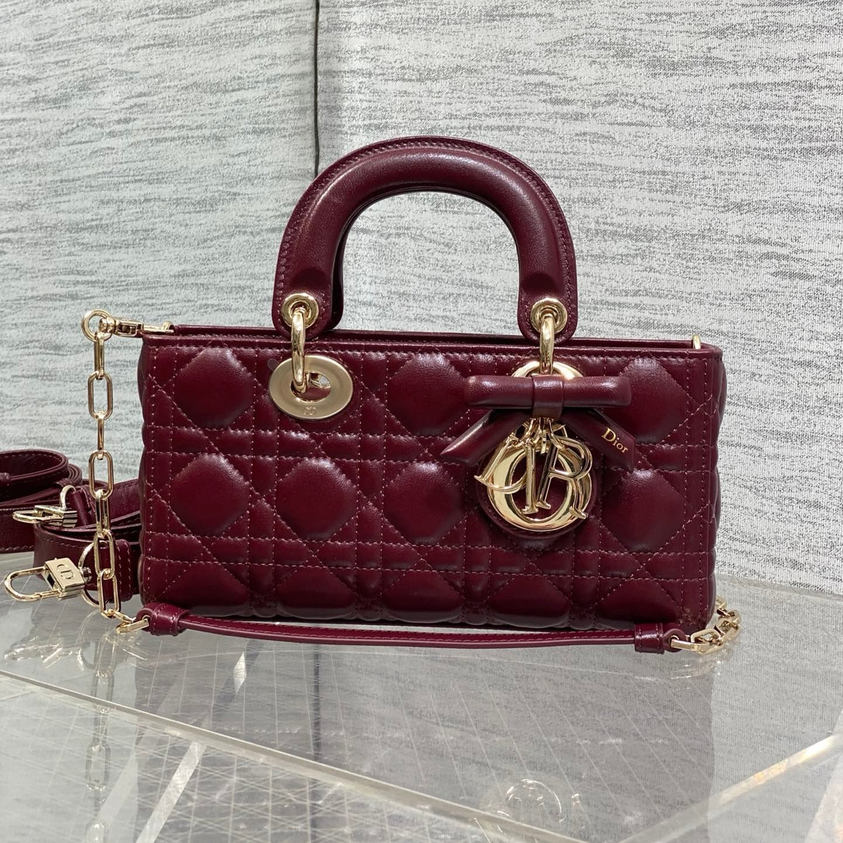 Dior Small Lady D-Joy Bag in Latte Cannage Lambskin