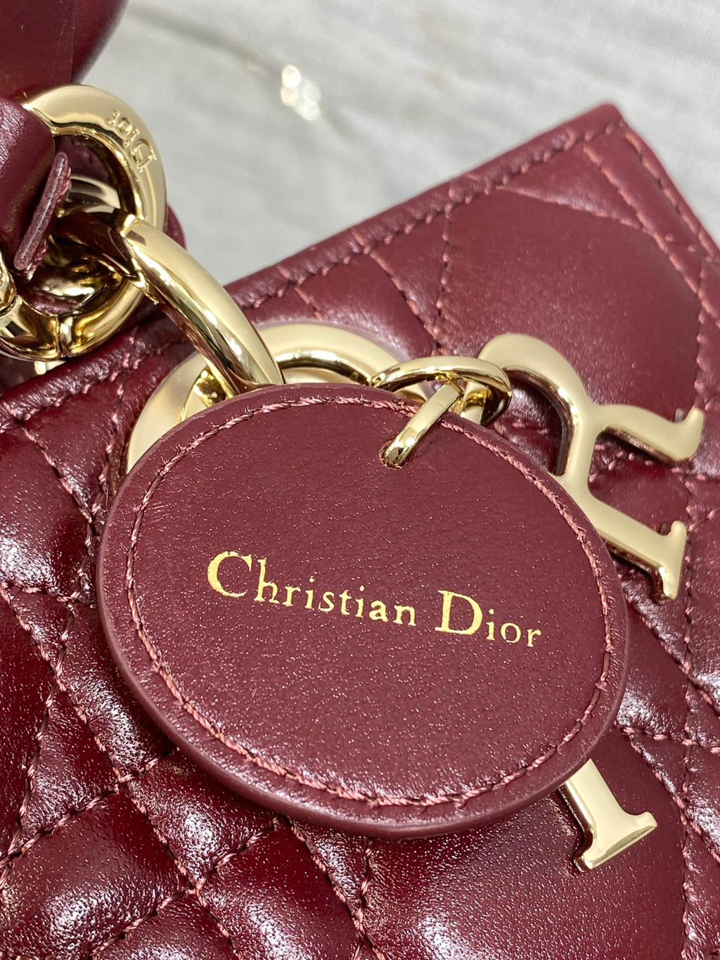 Dior Small Lady D-Joy Bag in Latte Cannage Lambskin