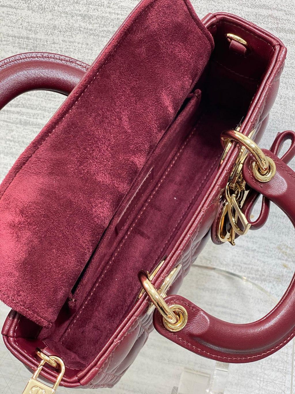 Dior Small Lady D-Joy Bag in Latte Cannage Lambskin