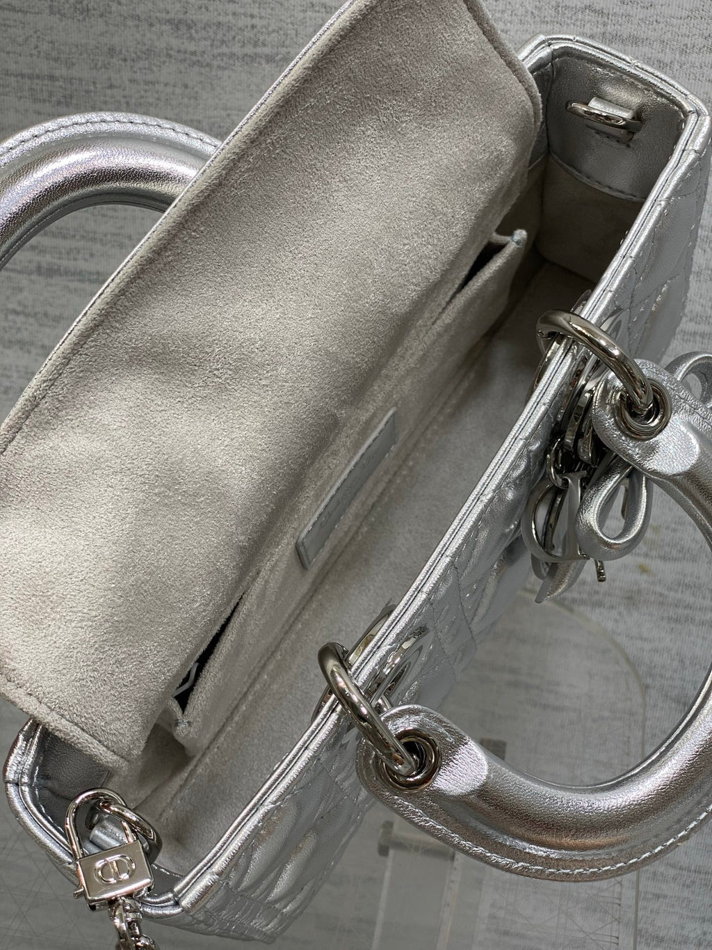 Dior Small Lady D-Joy Bag in Latte Cannage Lambskin