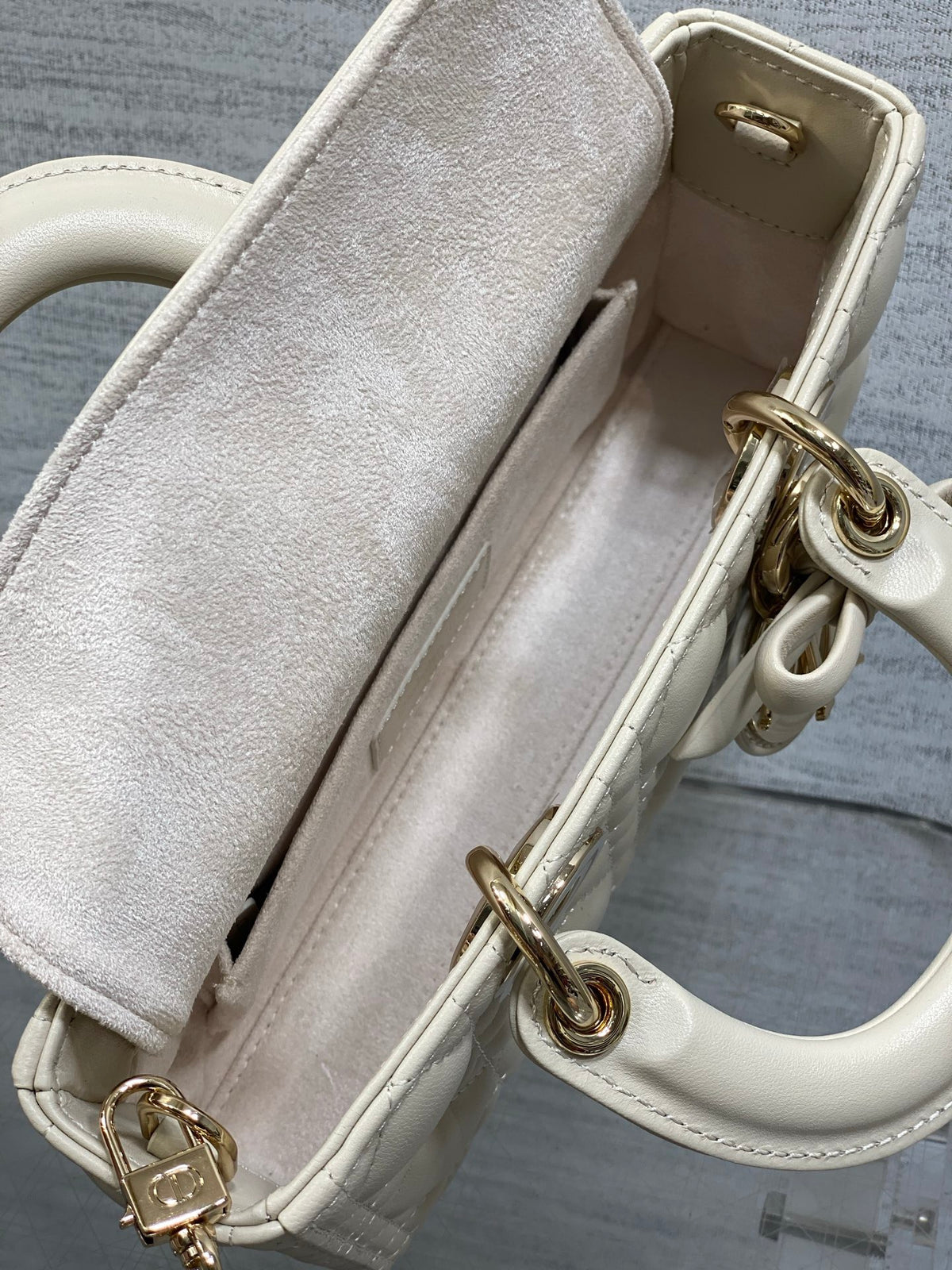 Dior Small Lady D-Joy Bag in Latte Cannage Lambskin