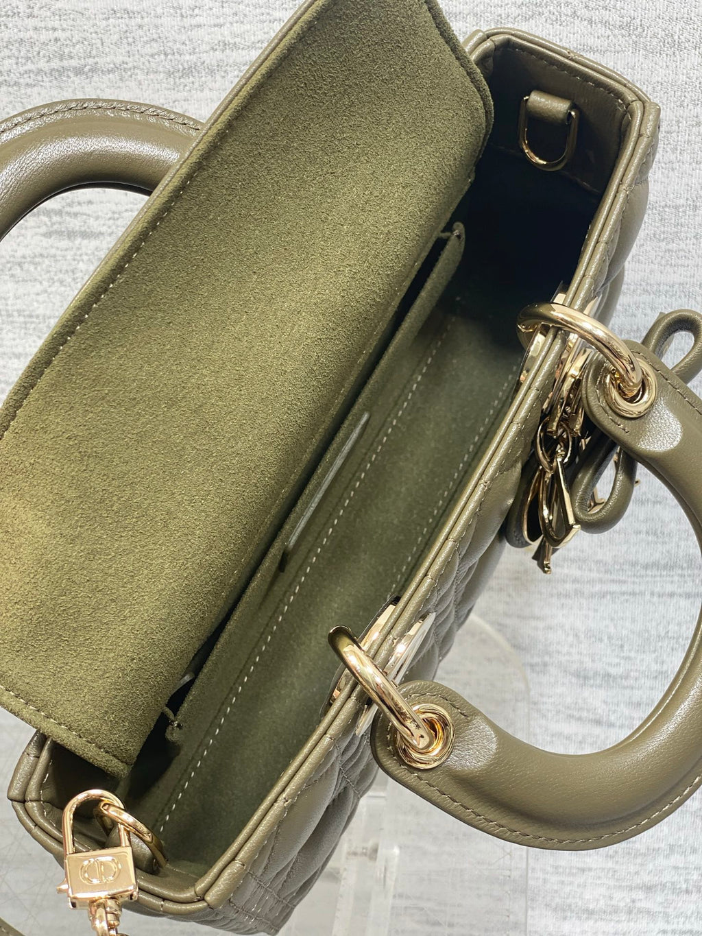 Dior Small Lady D-Joy Bag in Latte Cannage Lambskin