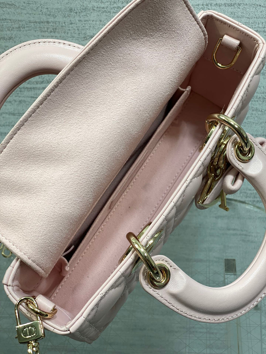 Dior Small Lady D-Joy Bag in Latte Cannage Lambskin