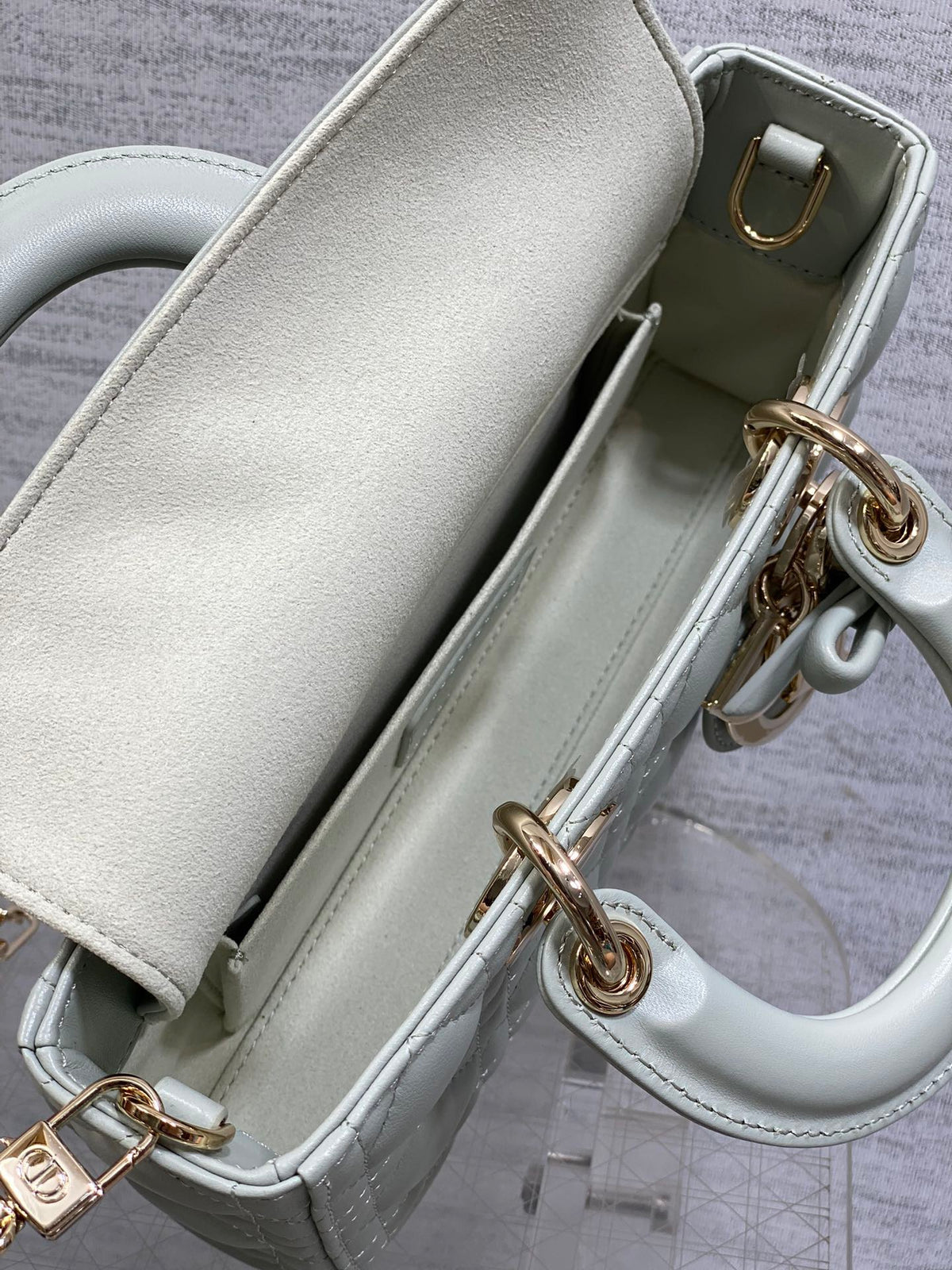 Dior Small Lady D-Joy Bag in Latte Cannage Lambskin