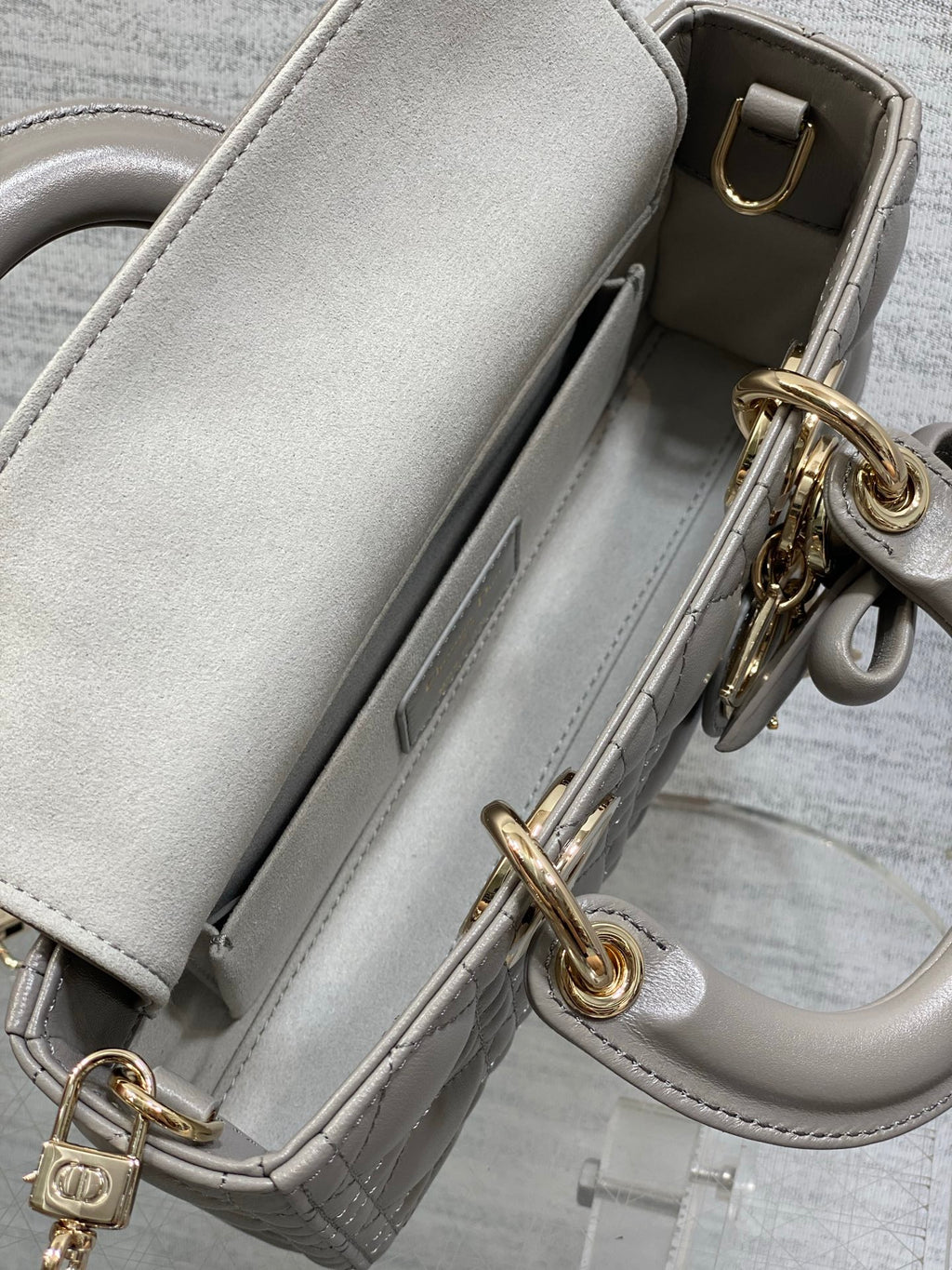 Dior Small Lady D-Joy Bag in Latte Cannage Lambskin