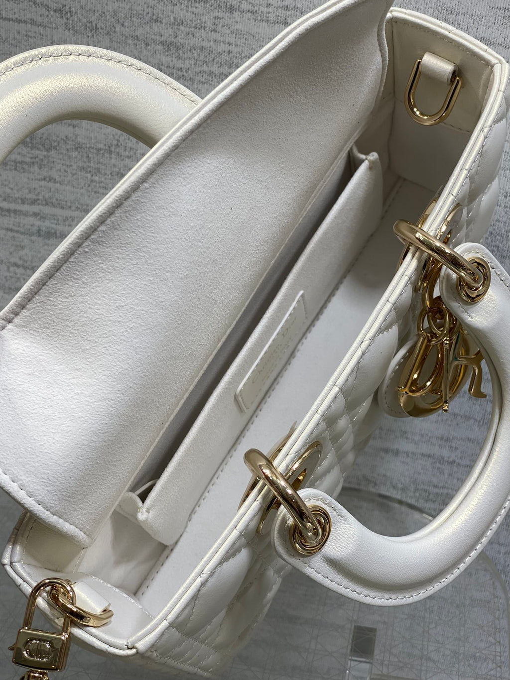 Dior Small Lady D-Joy Bag in Latte Cannage Lambskin