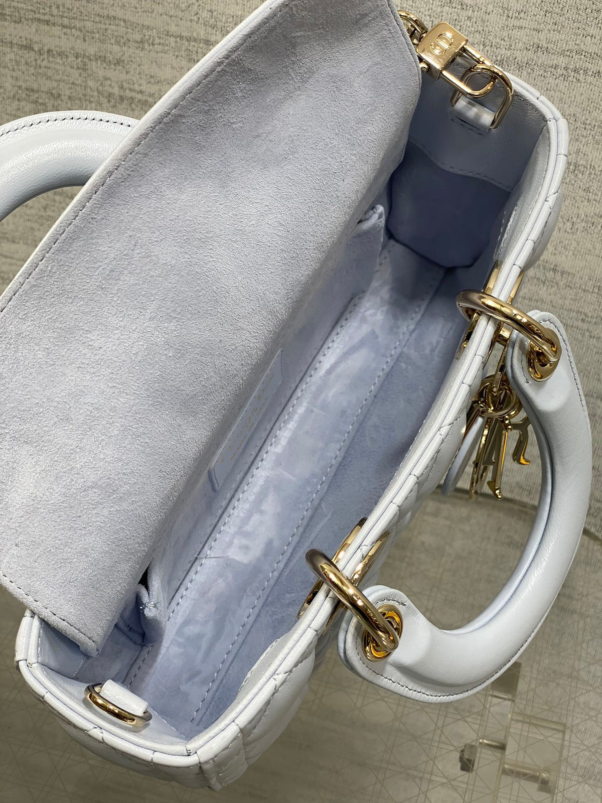 Dior Small Lady D-Joy Bag in Latte Cannage Lambskin