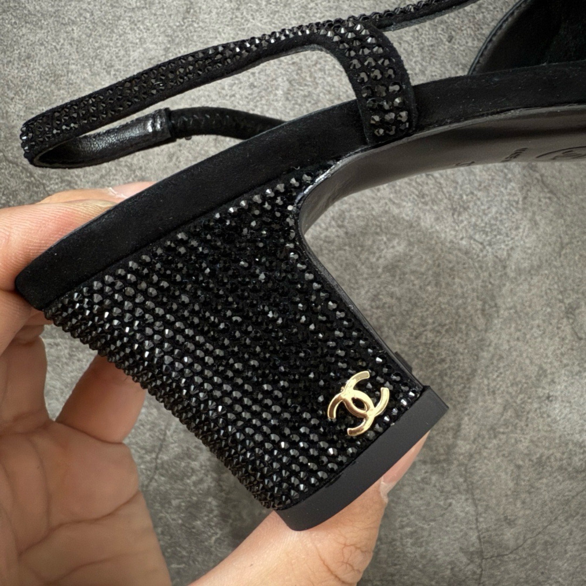 Chanel Slingbacks in Strass