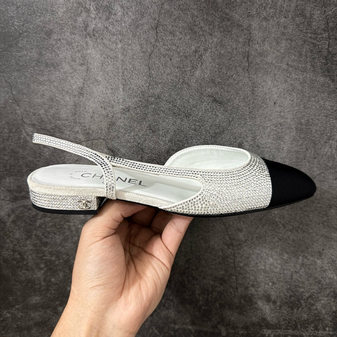 Chanel Slingbacks Flat in Strass