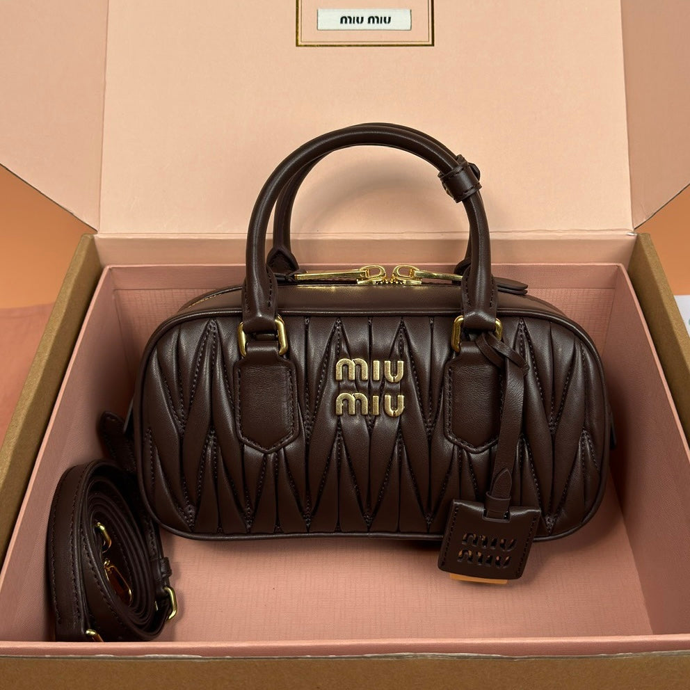 Miu Miu Arcadie Matelassé Nappa Leather Bag