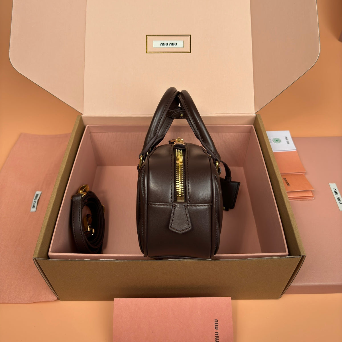 Miu Miu Arcadie Matelassé Nappa Leather Bag