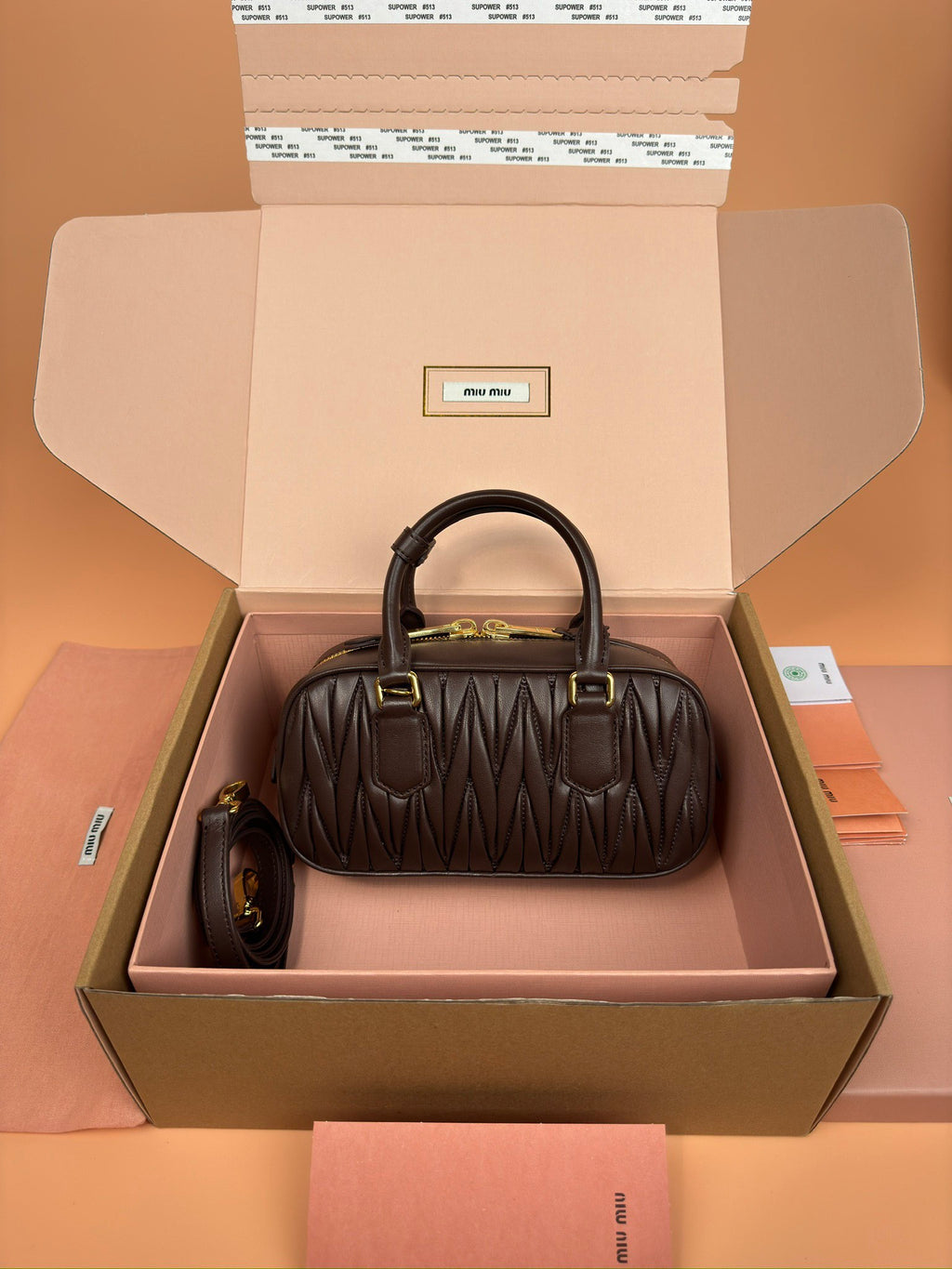 Miu Miu Arcadie Matelassé Nappa Leather Bag
