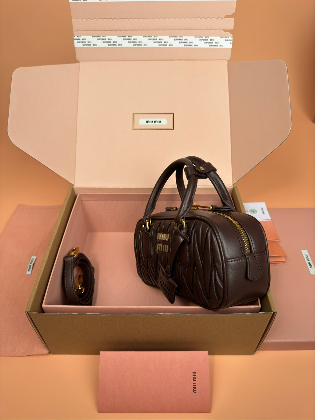 Miu Miu Arcadie Matelassé Nappa Leather Bag
