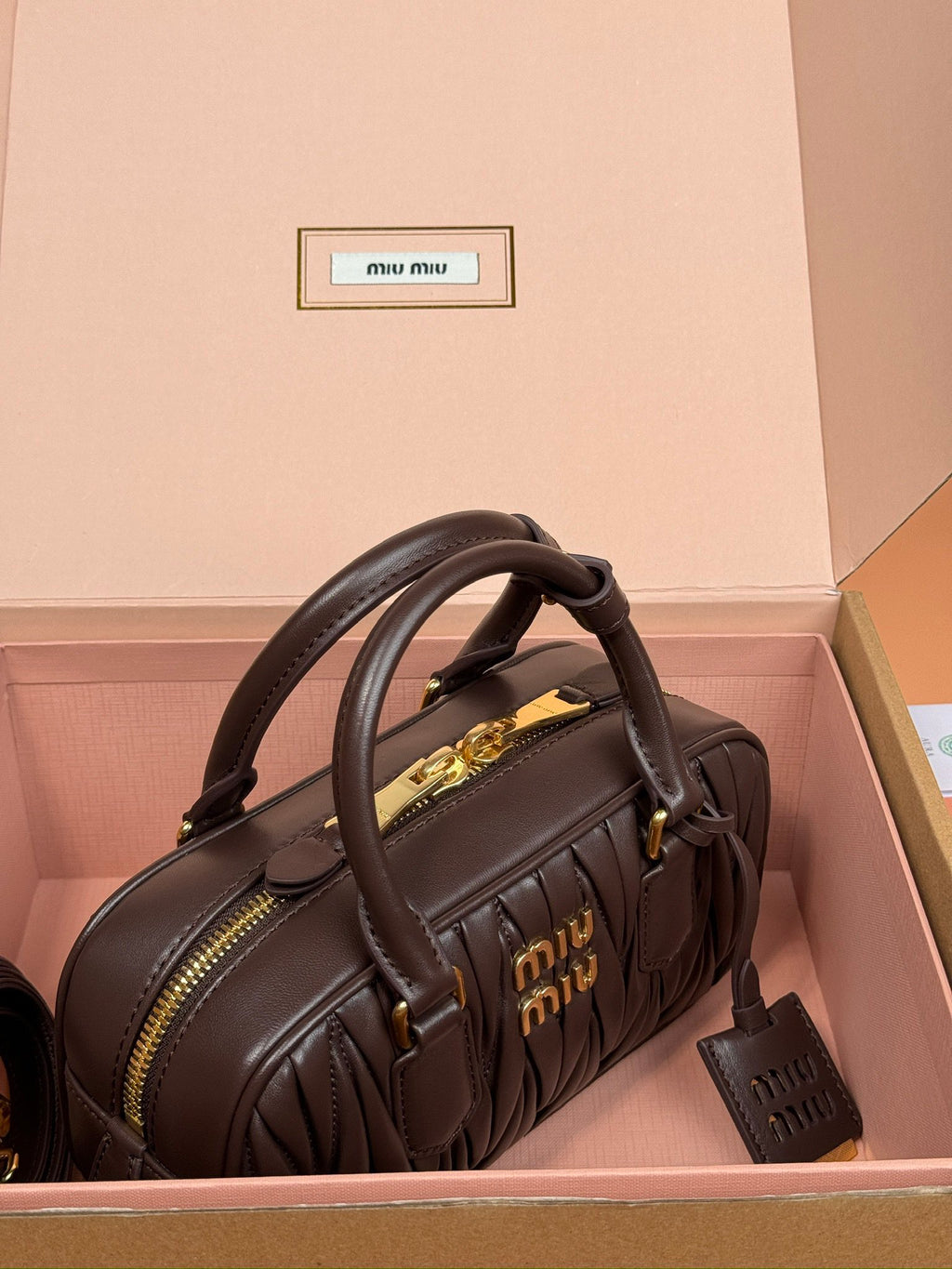 Miu Miu Arcadie Matelassé Nappa Leather Bag