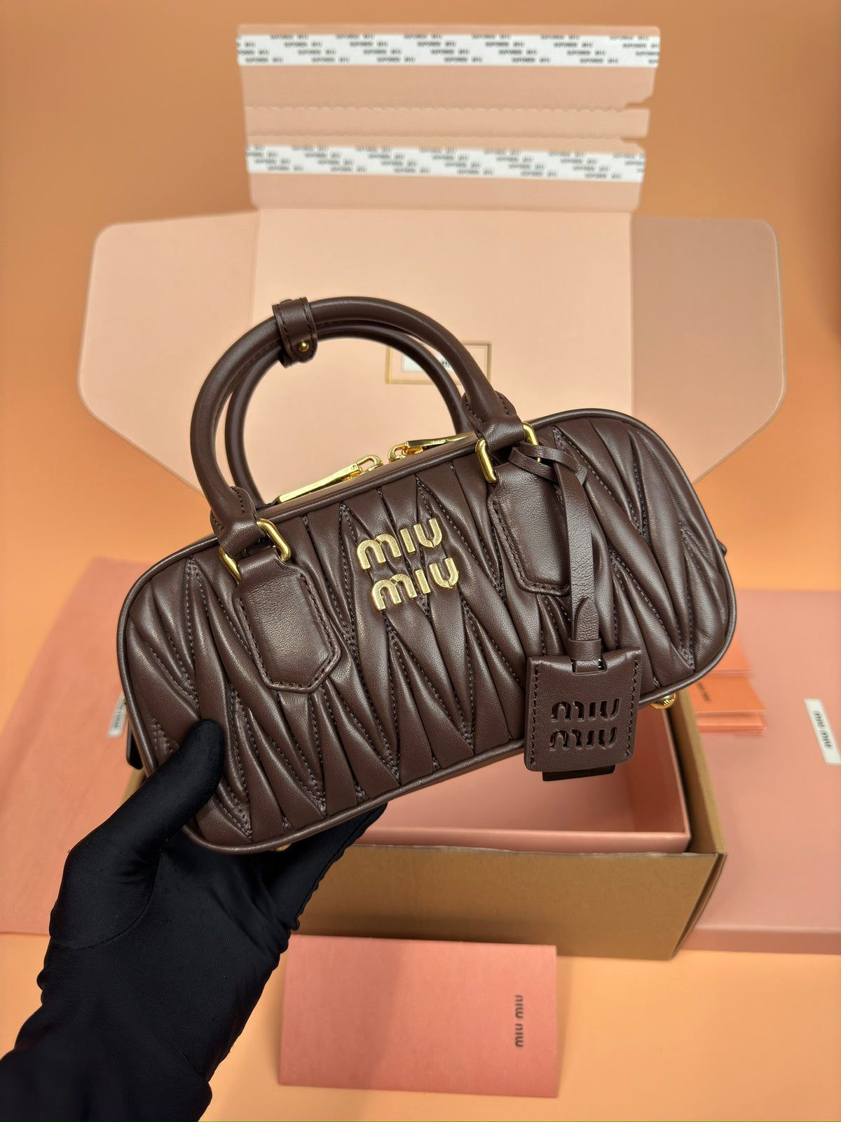 Miu Miu Arcadie Matelassé Nappa Leather Bag