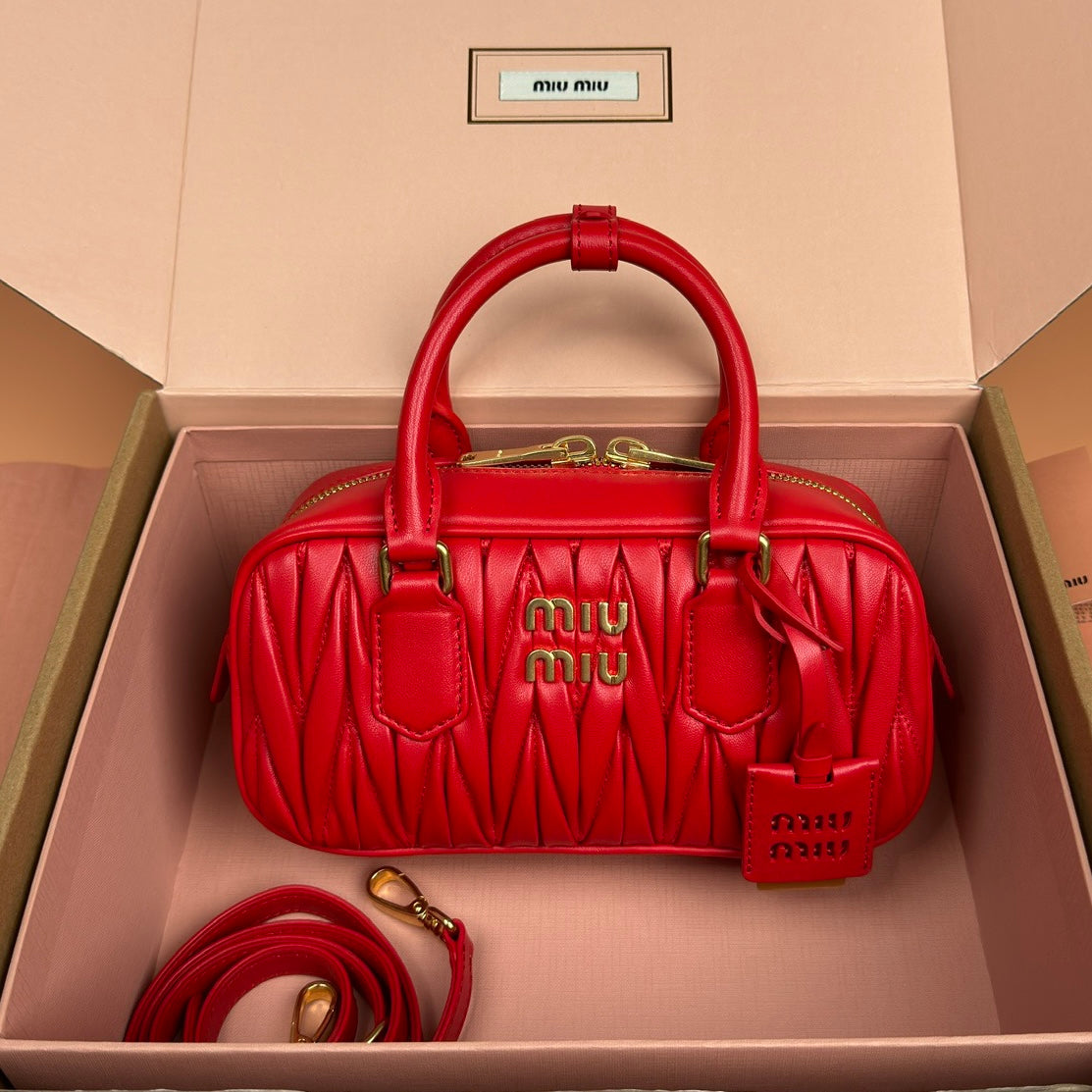 Miu Miu Arcadie Matelassé Nappa Leather Bag