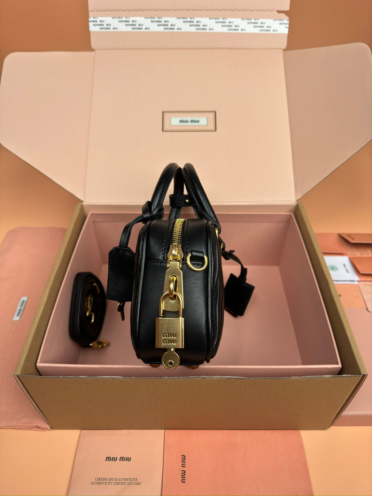 Miu Miu Small Arcadie Matelassé Nappa Leather Bag