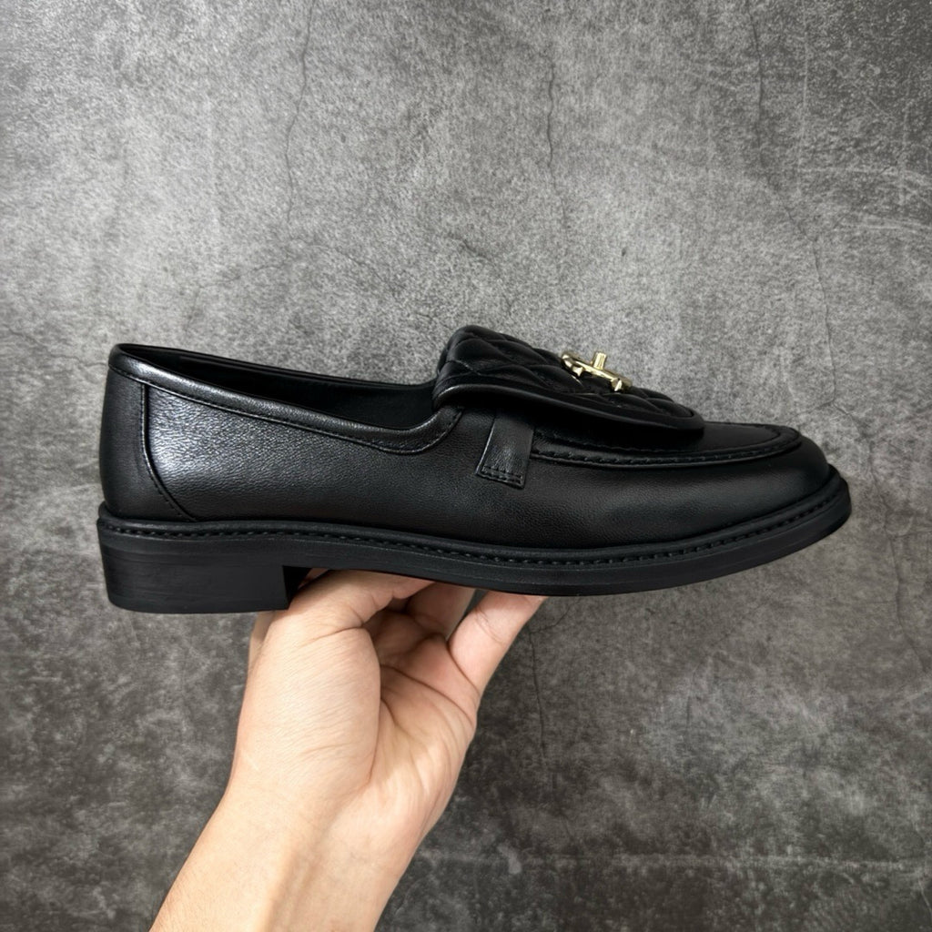 Chanel CC Logo Loafer In Leather