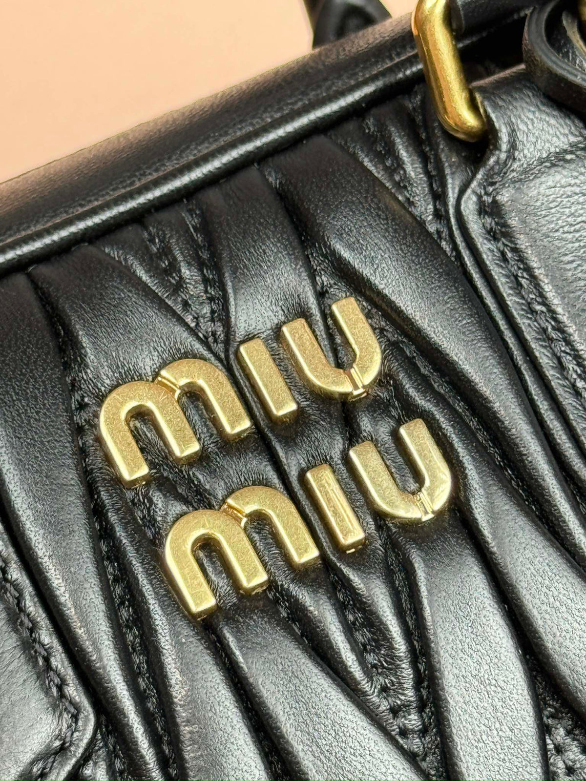 Miu Miu Small Arcadie Matelassé Nappa Leather Bag