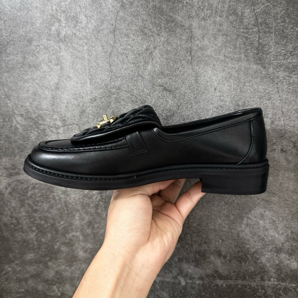 Chanel CC Logo Loafer In Leather