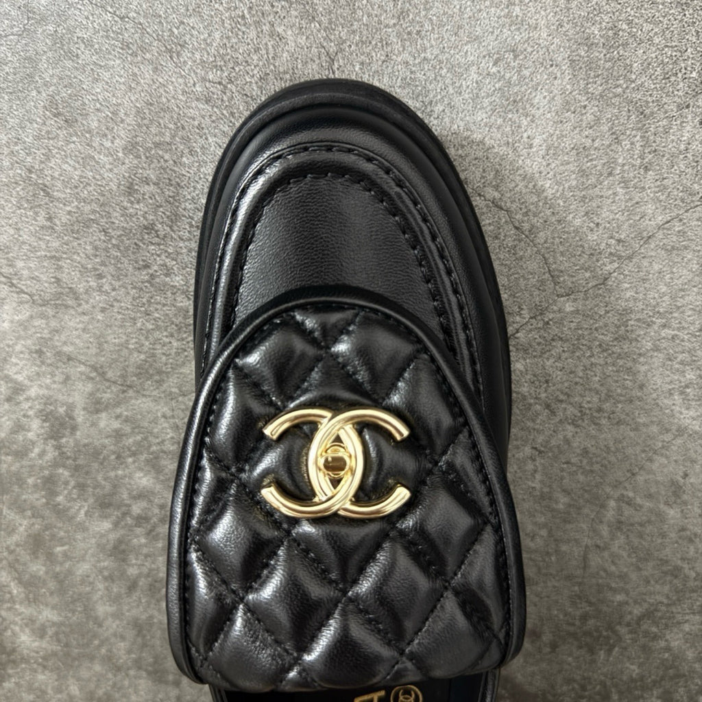 Chanel CC Logo Loafer In Leather