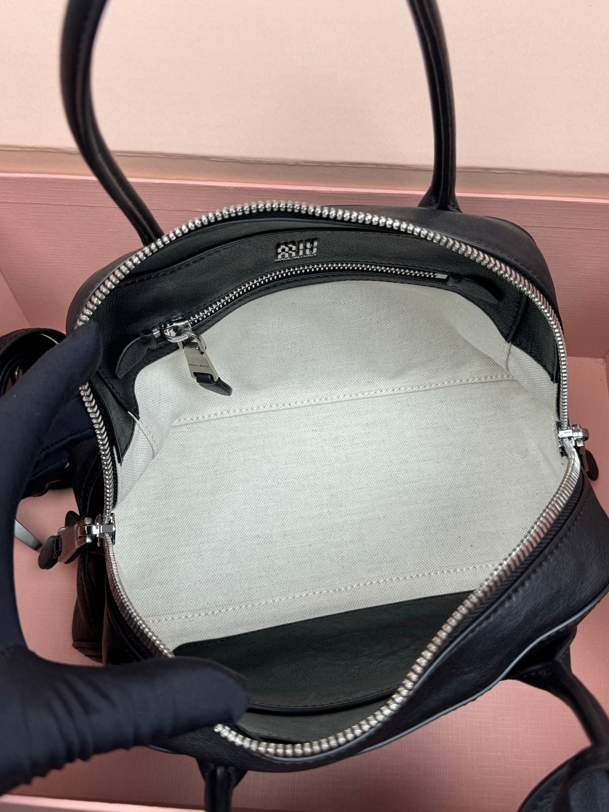 Miu Miu Small Vivant Nappa Leather Bag