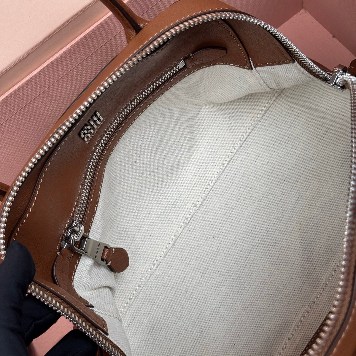 Miu Miu Small Vivant Nappa Leather Bag