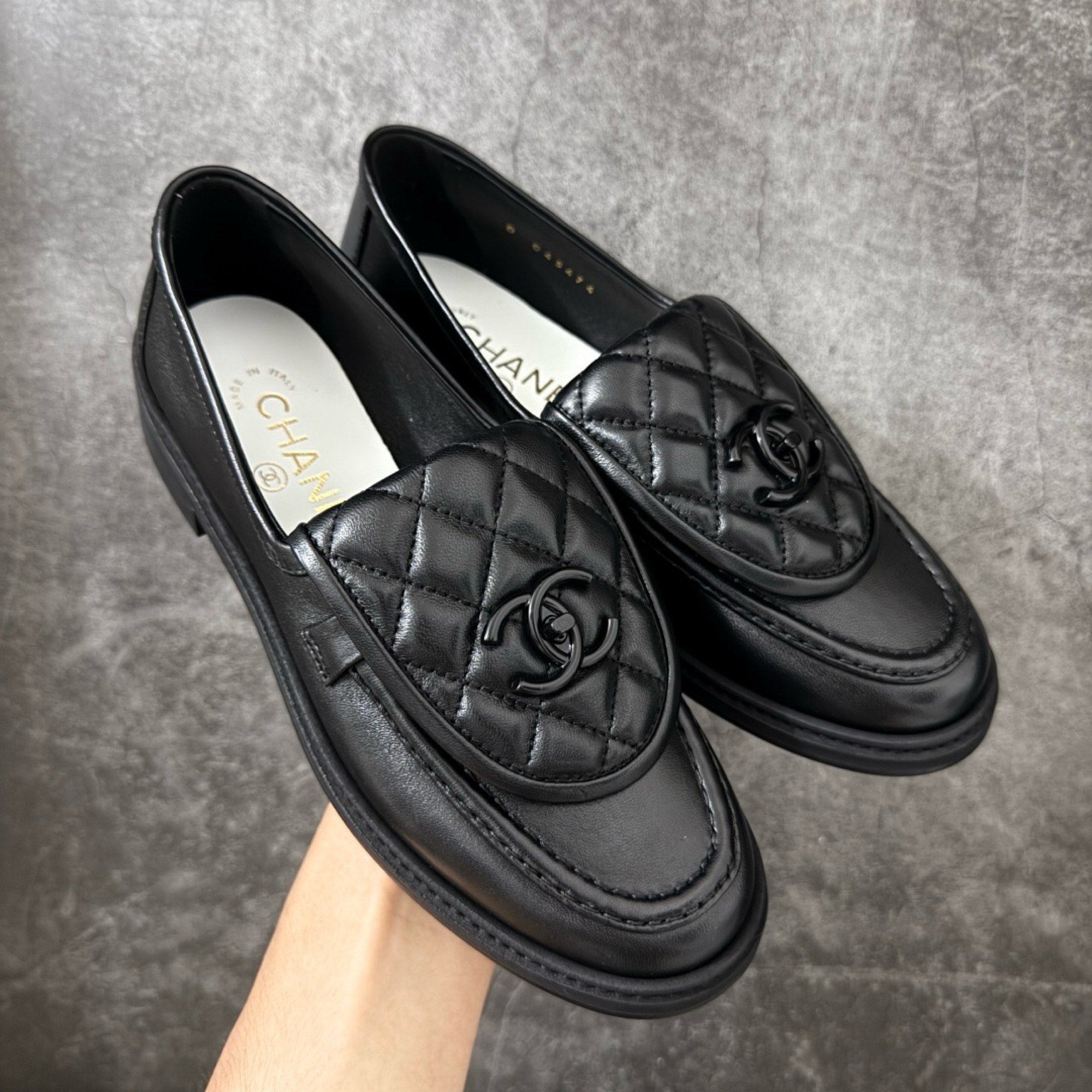 Chanel CC Logo Loafer In Leather