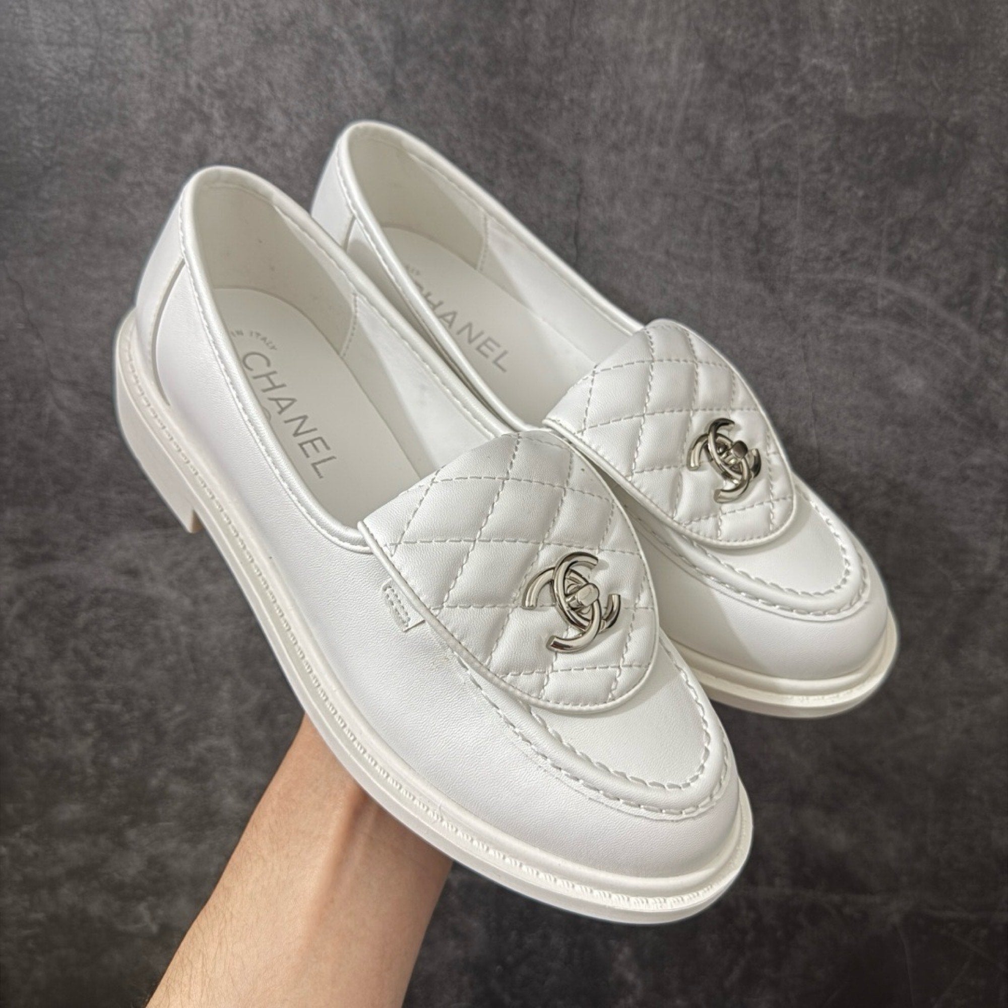 Chanel CC Logo Loafer In Leather